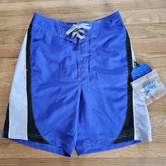 💥HP💥 Men's Blue Speedo Swim Trunks Shorts Men's Size Small - Picture 1 of 16